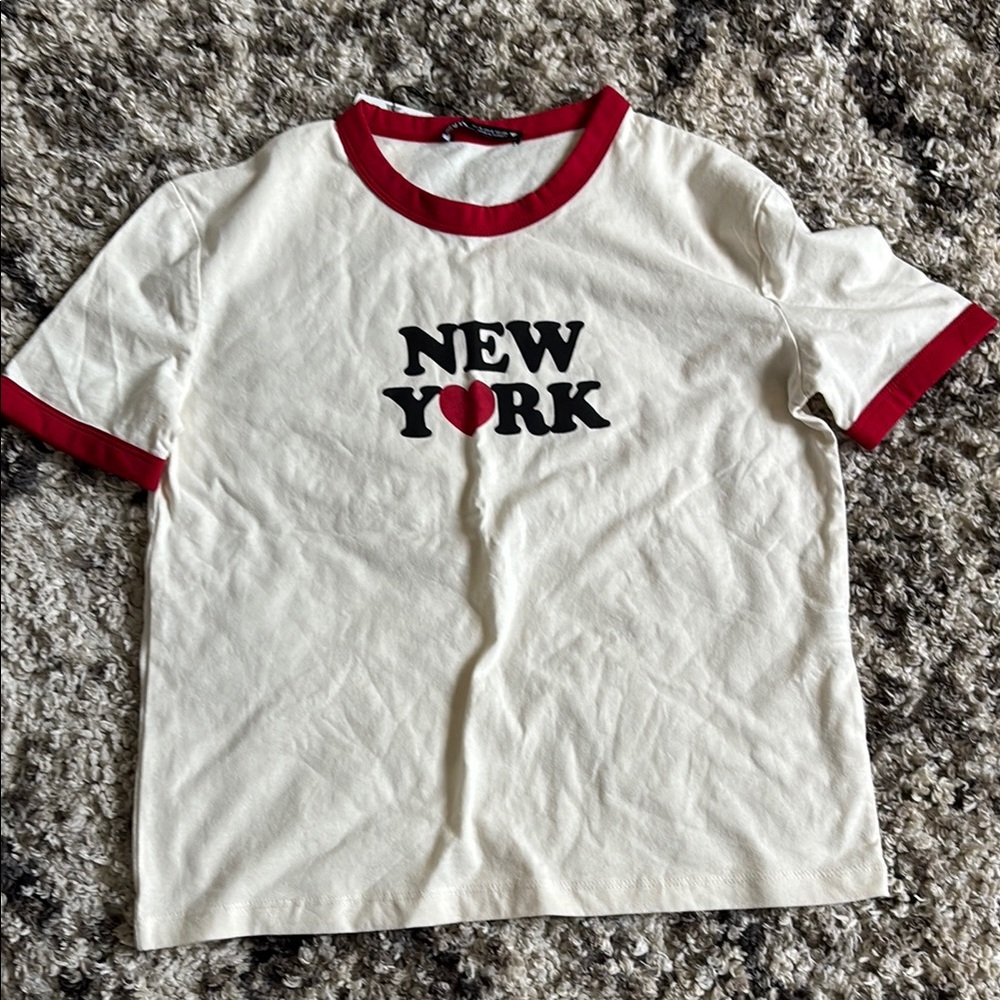 New York Kids' Cream and Red T-Shirt